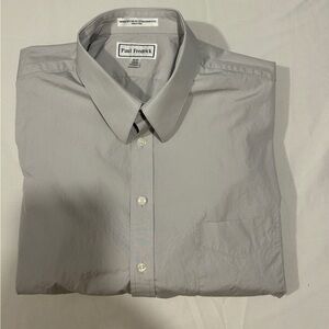 Paul Fredrick Men's Light Gray Casual Shirt